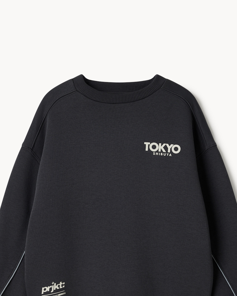 image 1 of F&F Boys Cotton Rich Slogan Oversized Fit Sweatshirt in Grey