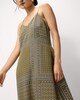 image 4 of F&F Scarf Print Midi Dress in Multi Green