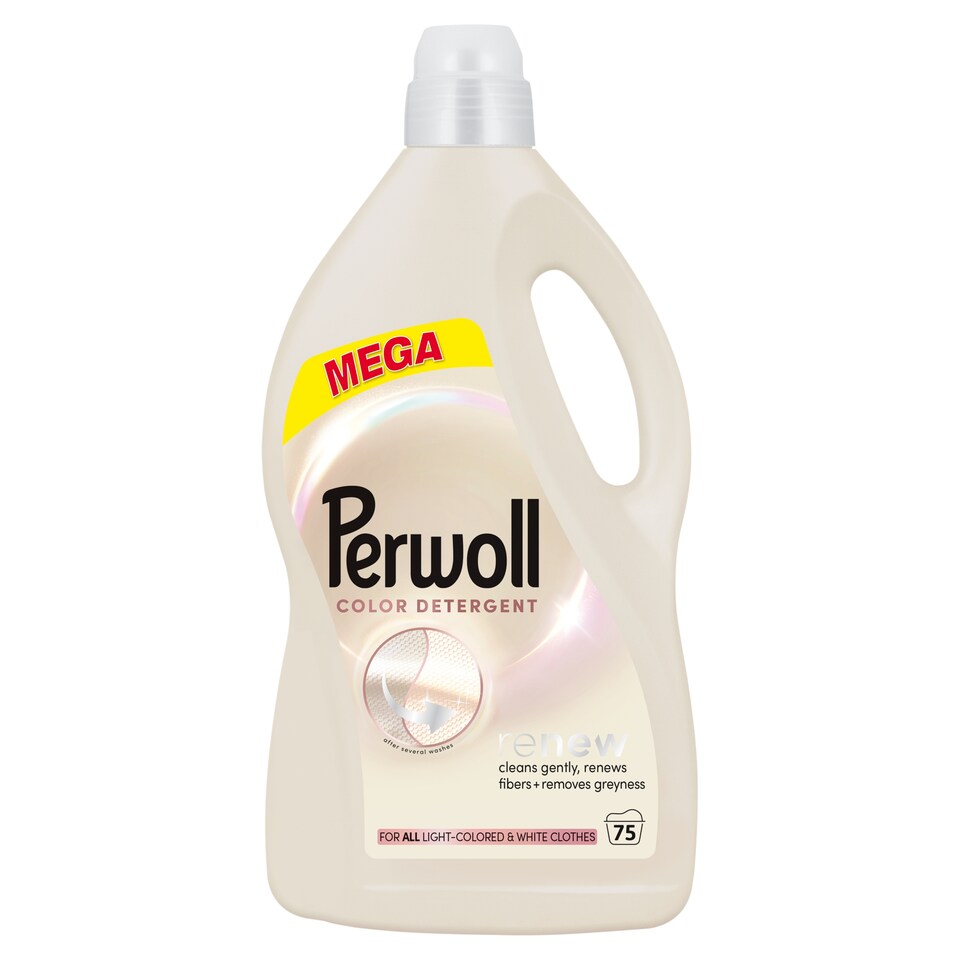 Perwoll Renew Special Laundry Detergent for All Light-Colored & White Clothes 75 Washes 3.75 L