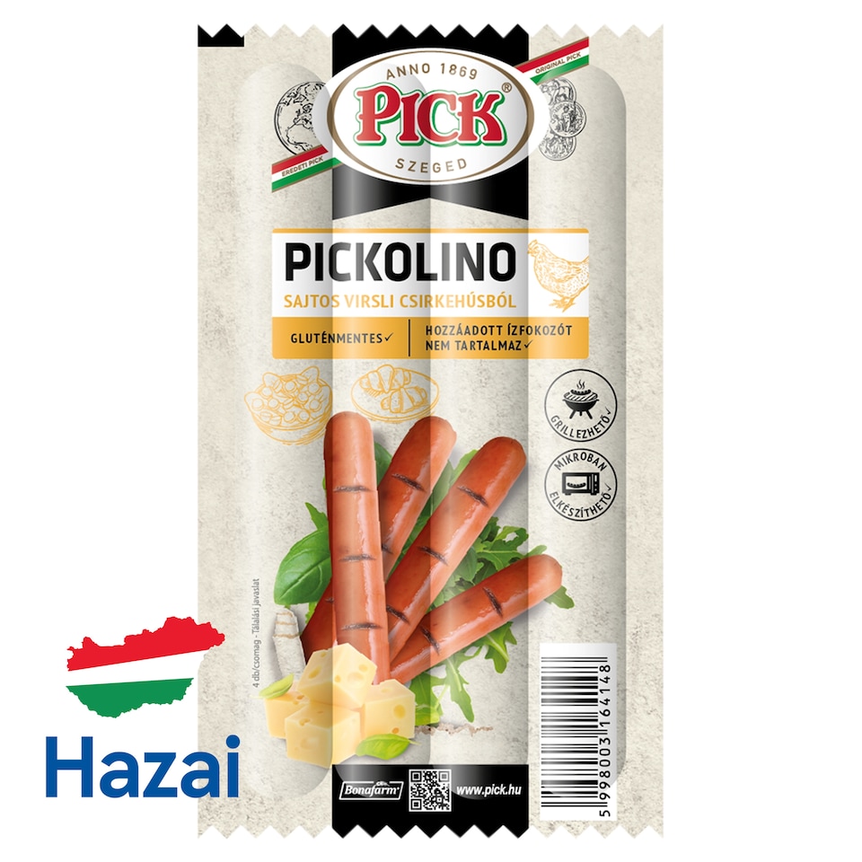 PICK Pickolino sajtos virsli csirkehúsból 140 g