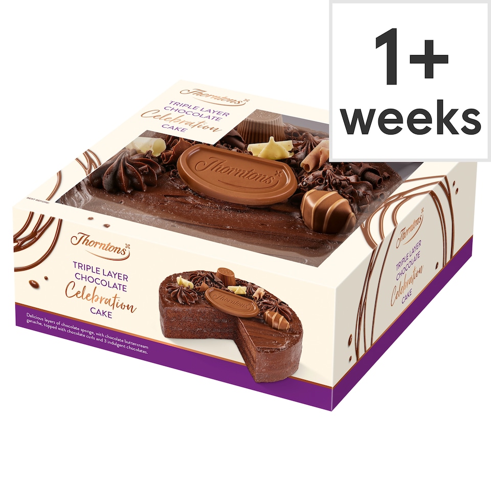 image 1 of Thorntons Celebration Triple Layer Chocolate Cake