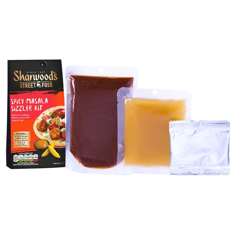 image 1 of Sharwood's Street Food Spicy Masala Sizzler Kit 184g