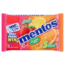Mentos Fruit Che Wy Sweets 5 X 38 G