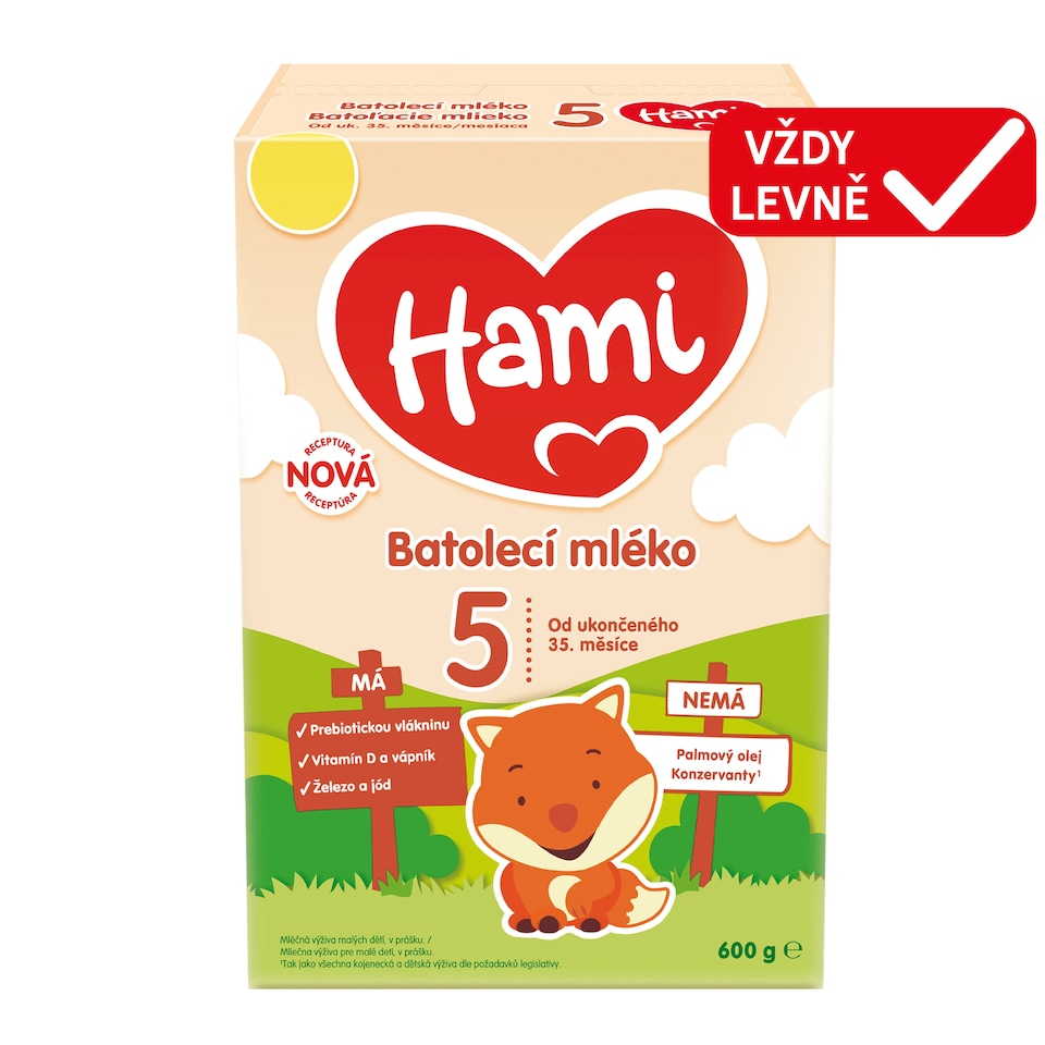 Obrázek 1 pro produkt HAMI 5 batolecí mléko 600g