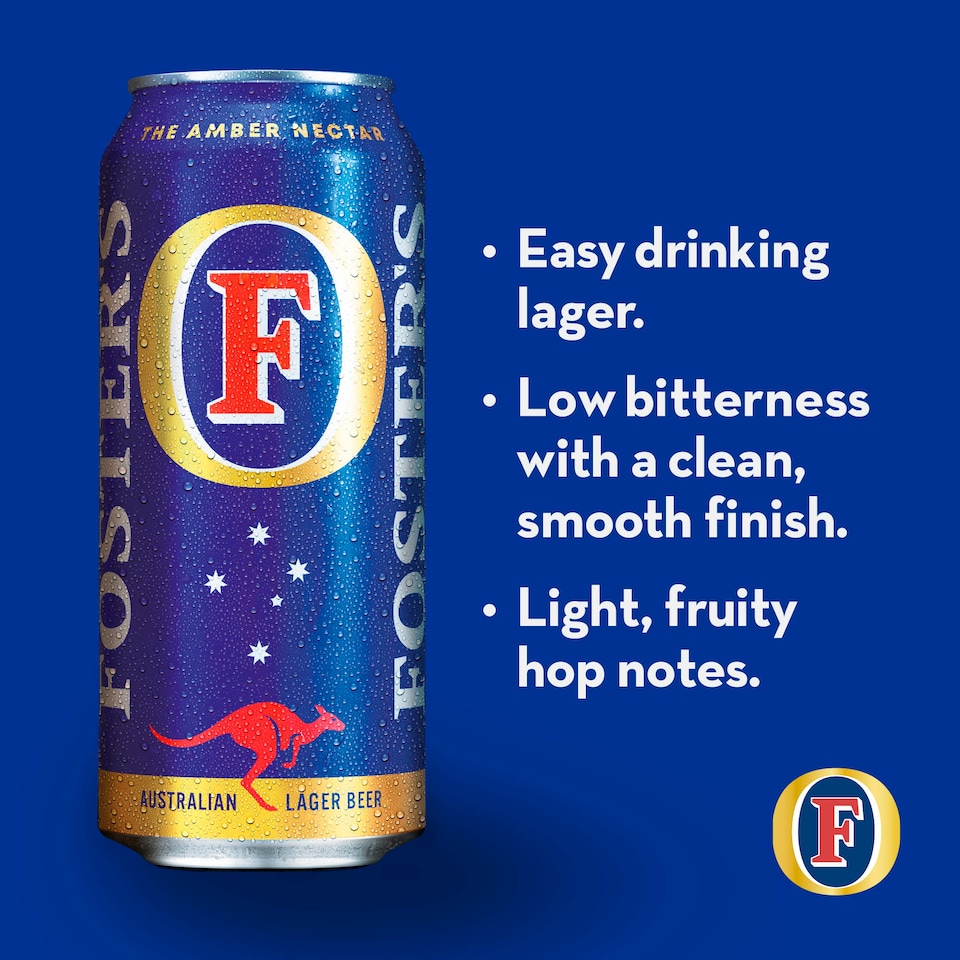 image 1 of Fosters The Amber Nectar Lager Beer 24x440ml