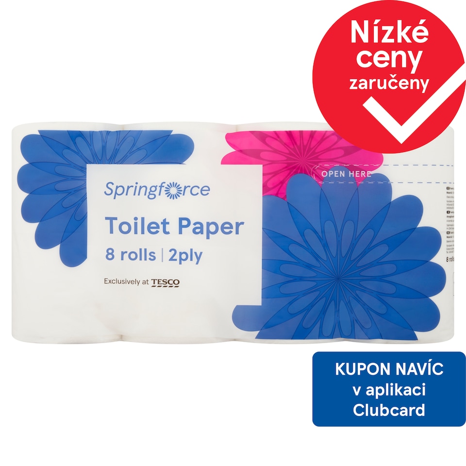 Springforce Toilet Paper 2 Ply 8 Rolls
