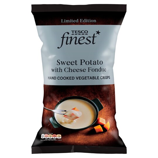 Tesco Finest Sweet Potato Cheese Fondue Crisp 125G Tesco Groceries