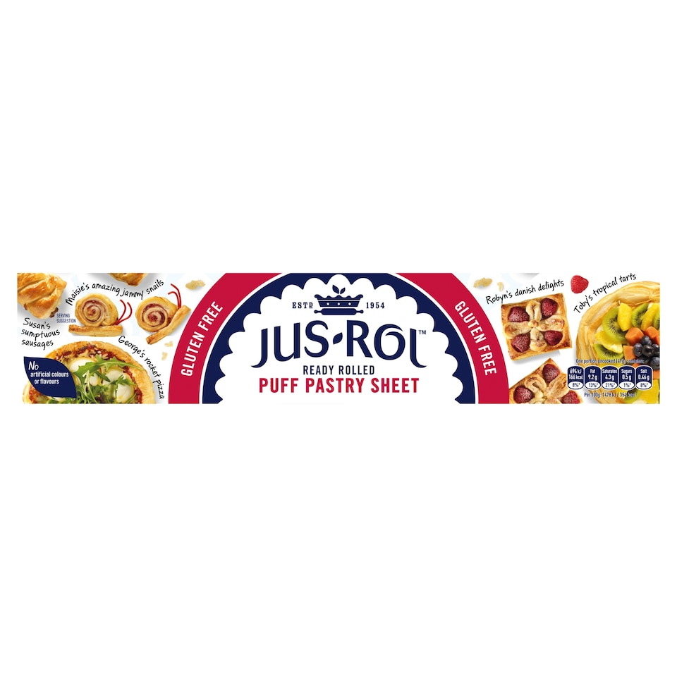 Jus-Rol Gluten Free Ready Rolled Puff Pastry Sheet 280g