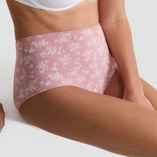 F&F 5-Pack Cotton Rich Floral Print Full Briefs in Purple