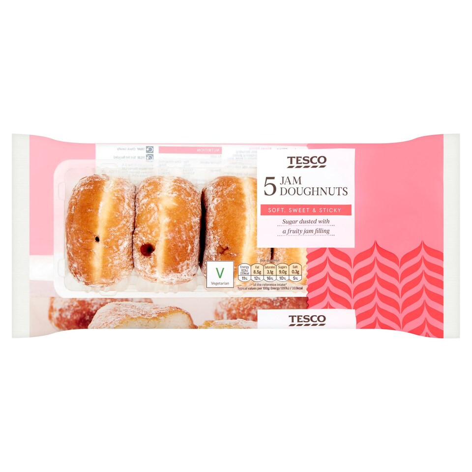 Tesco Jam Doughnuts 5 Pack