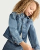 image 3 of F&F Girls Pure Cotton Denim Jacket in Blue