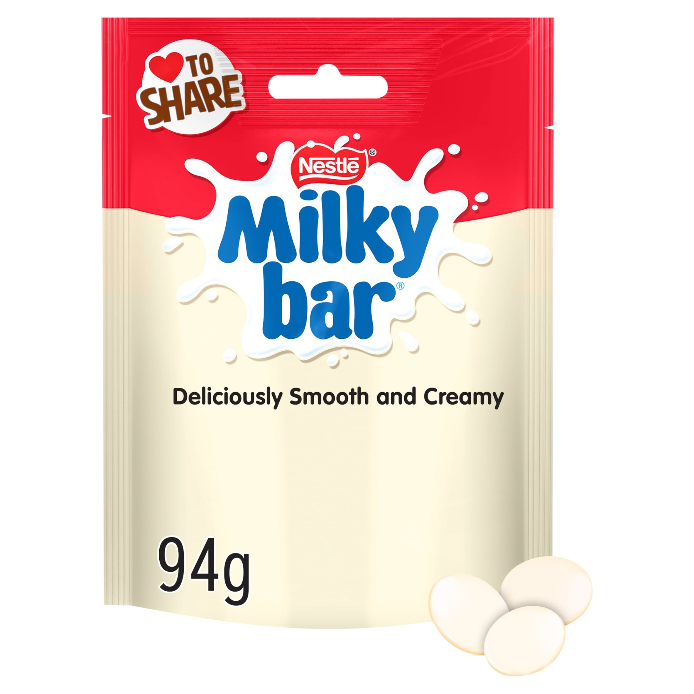 Milkybar White Chocolate Giant Buttons Sharing Bag 94g