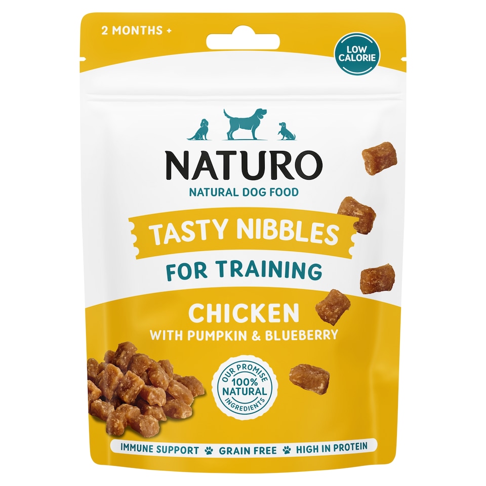 Naturo Tasty Chicken Nibbles With Pumpkin & Blueberry Dog Food 70g