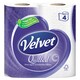 image 1 of Quilted Velvet Toilet Tissue White 4 Roll