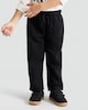 image 2 of F&F Boys Cotton Rich Wide Leg Drawstring Joggers in Black
