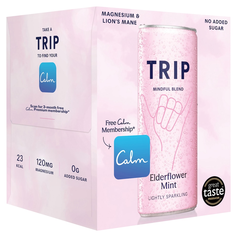 TRIP Mindful Blend Elderflower Mint 4x250ml