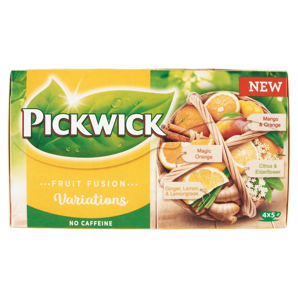 Obrázek 1 pro produkt Pickwick Fruit Fusion Výběr 4 ovocnobylinných čajů aromatizovaných 20 ks 37,5g