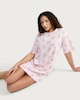 image 1 of F&F Pure Cotton Lobster Love Print Nightdress in Multi Pink
