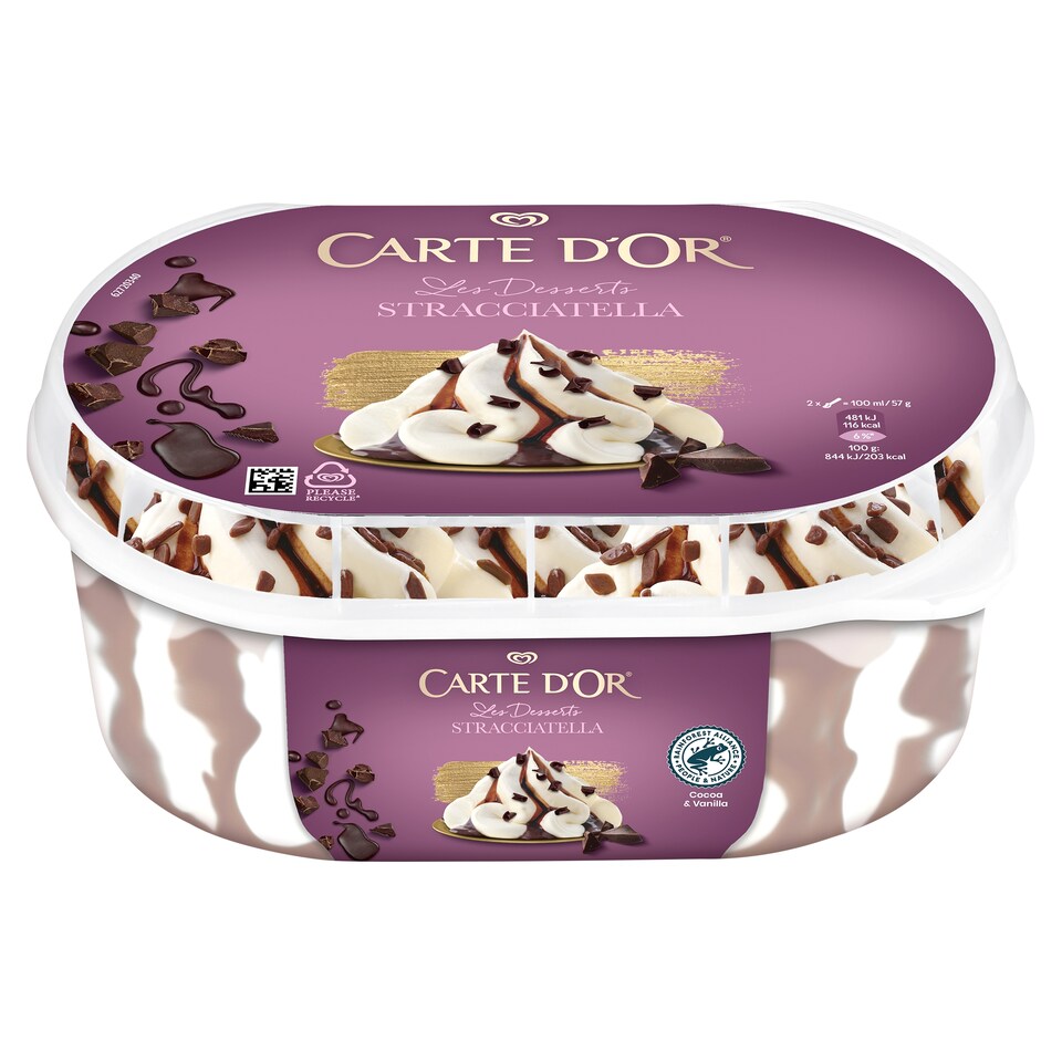 CARTE D'OR Jégkrém Stracciatella 825 ml