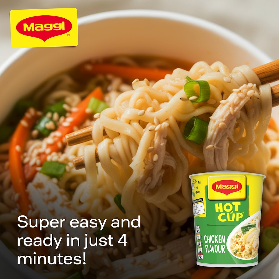 image 1 of Maggi Hot Cup Chicken Noodles Pot 59.2g