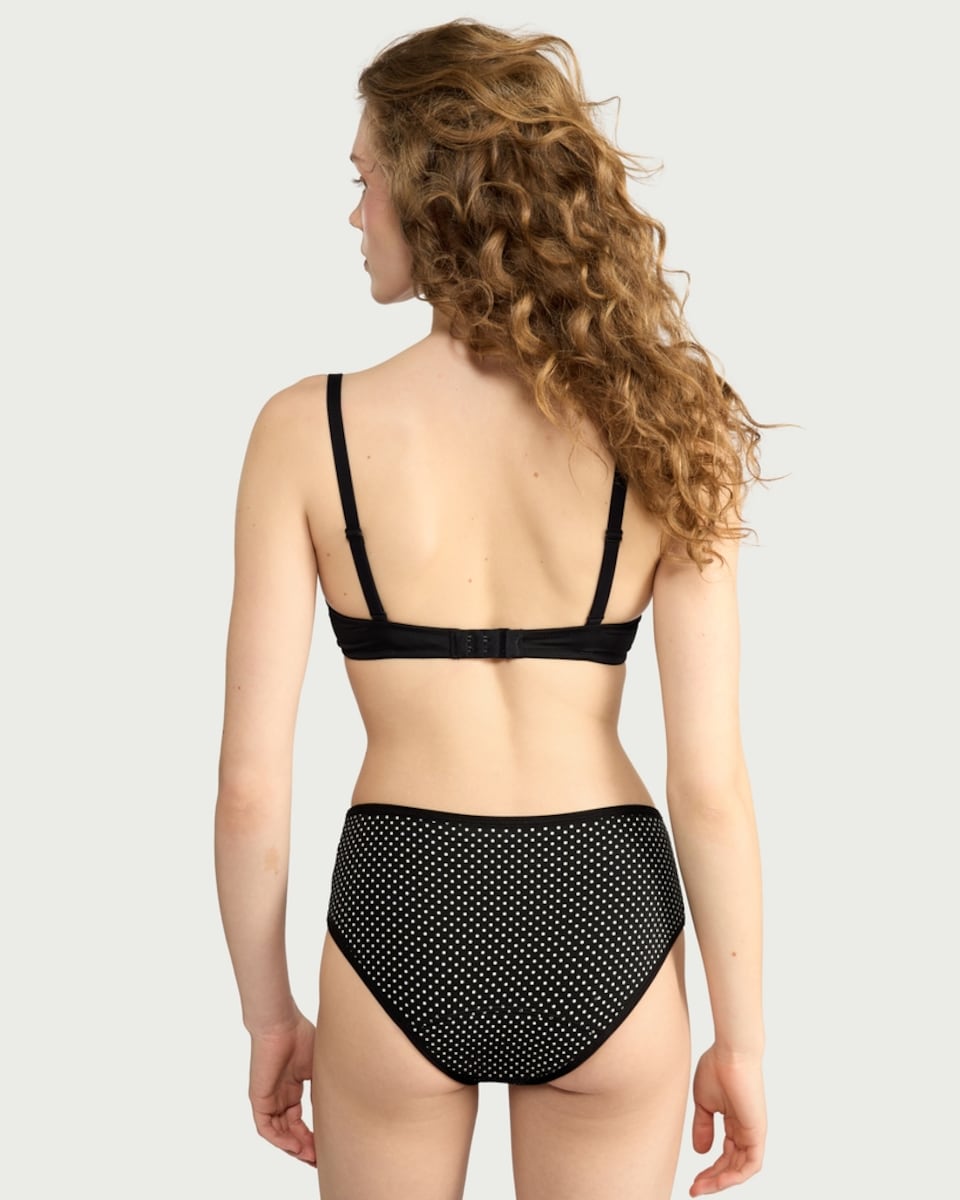 image 1 of F&F 3-Pack Cotton Rich Period Short Knickers in Black