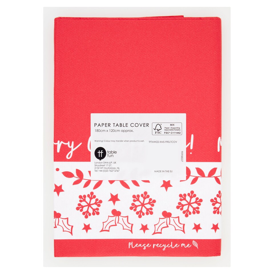 Fairisle Heart Table Cover 180 X 120Cm Tesco Groceries