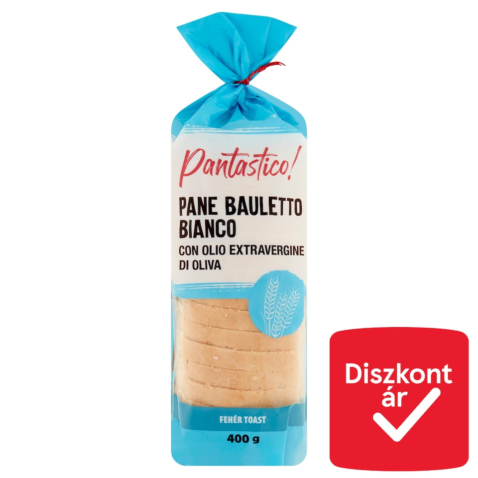 Pantastico! fehér toast szeletek extra szűz olívaolajjal 400 g