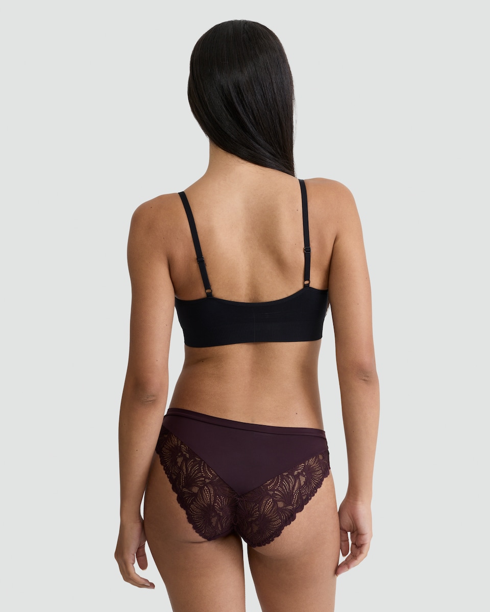 image 1 of F&F 3-Pack Lace Trim High Leg Knickers  in Multi