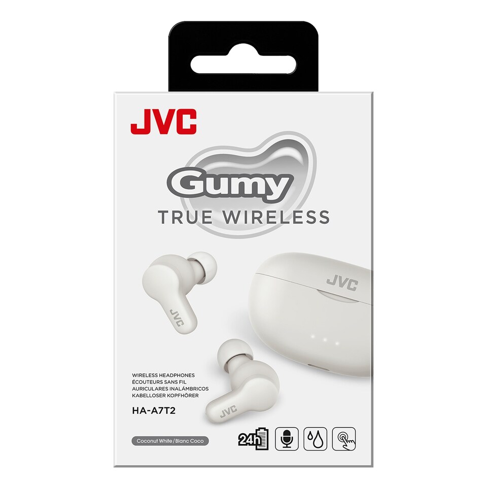image 1 of Jvc Gumy Coconut White Wireless Earphones