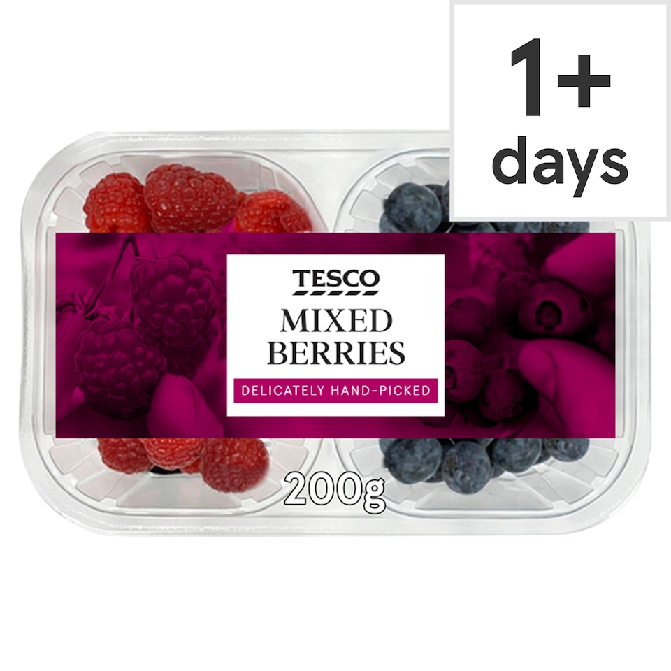 Tesco Raspberries & Blueberries 200G