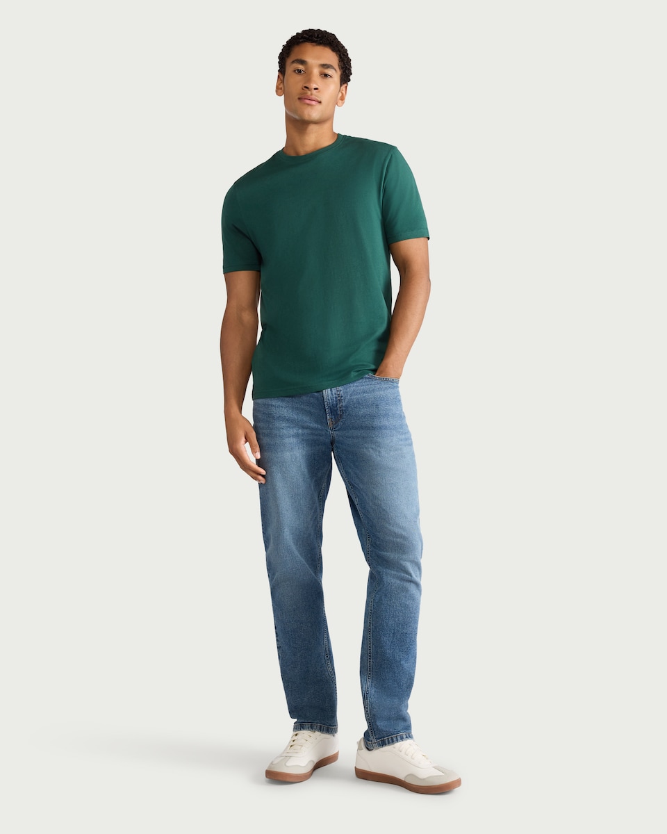 image 1 of F&F Pure Cotton T-Shirt in Green