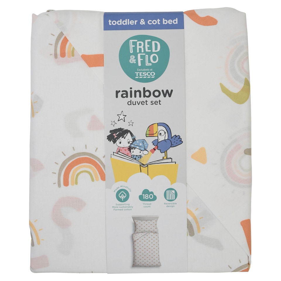 Fred & Flo Rainbow Toddler Bedding Set