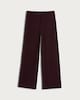 image 4 of F&F Ribbed Wide Leg Co-ord Trousers in Burgundy