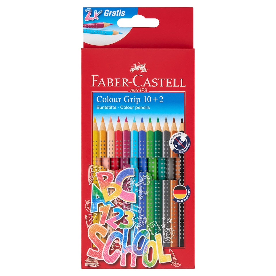 Faber-Castell Colour Grip Colour Pencils 12 pcs