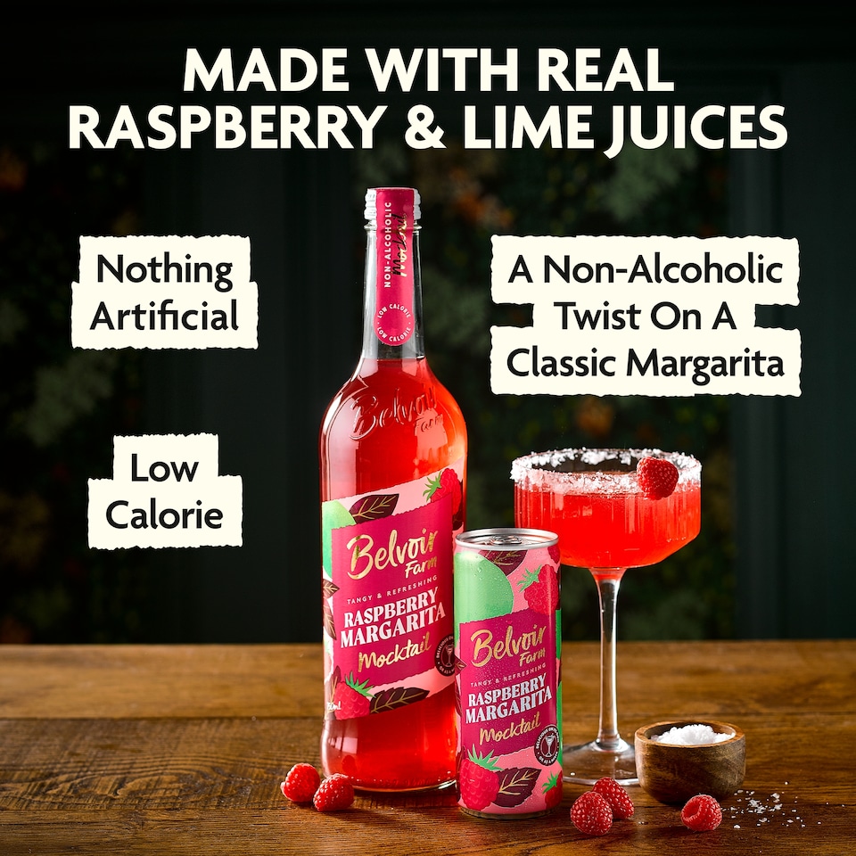 image 1 of Belvoir Farm Non-Alcoholic Raspberry Margarita 250ml