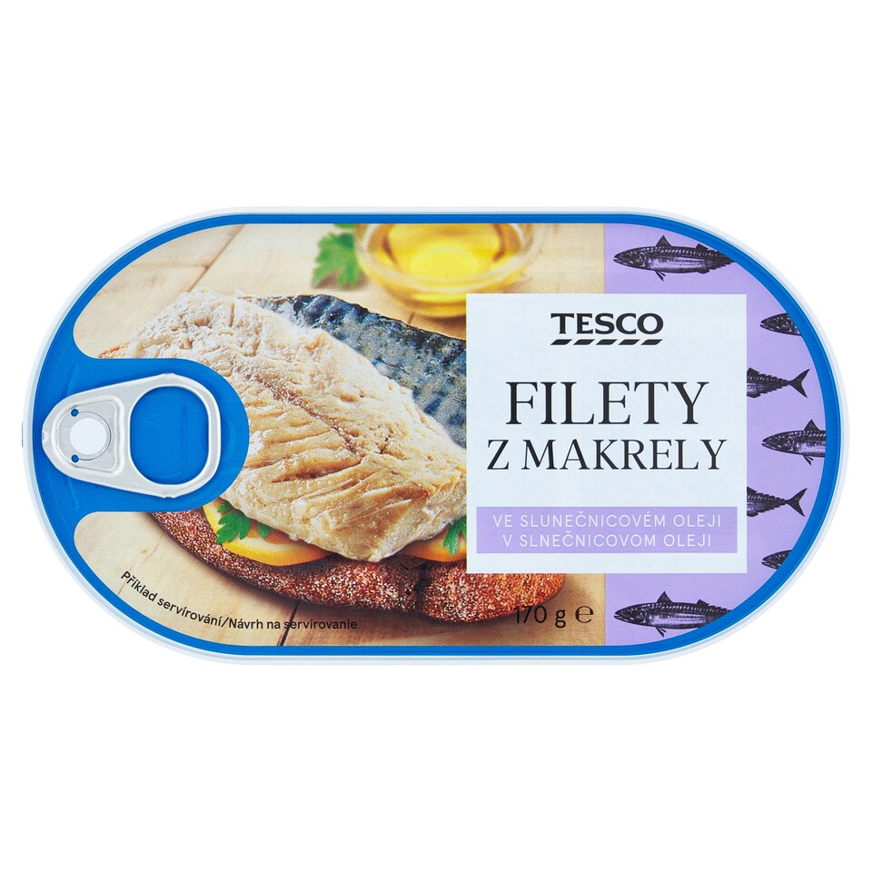 Tesco Mackerel Fillets in Sunflower Oil 170 g
