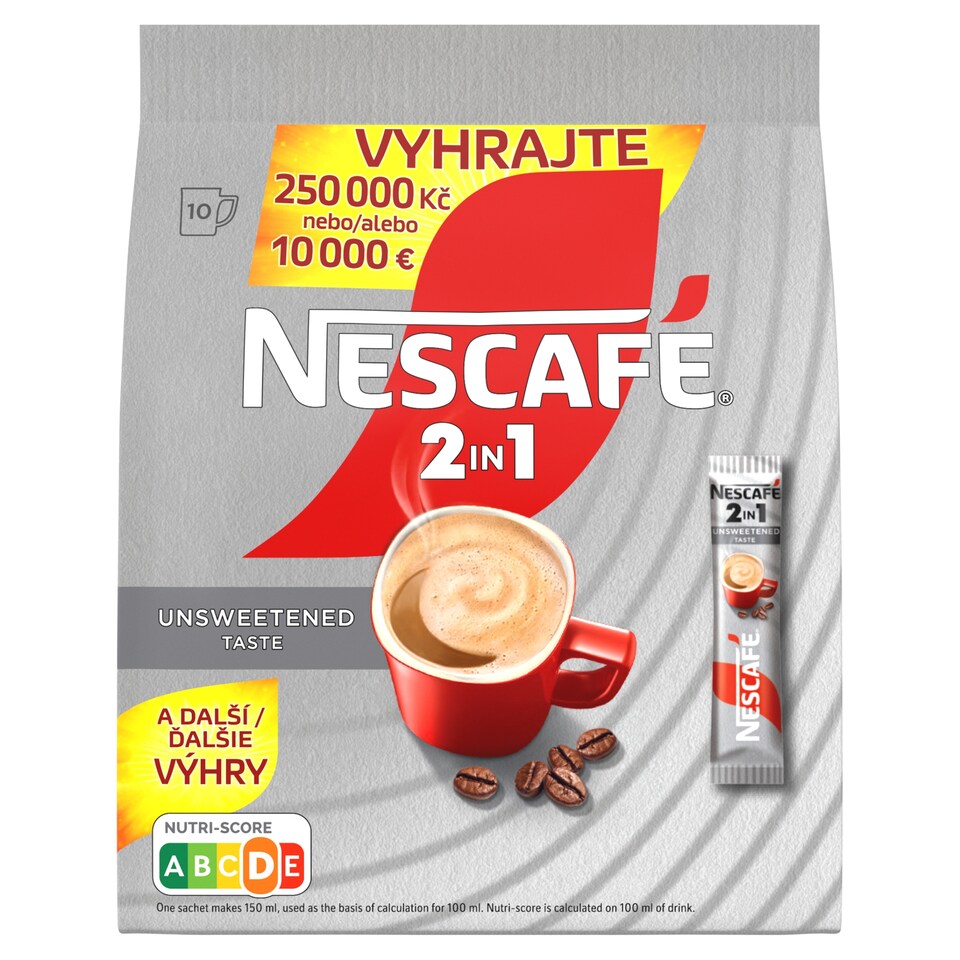 NESCAFÉ 2in1, instantná káva, 10 vrecúšok x 8 g (80 g)
