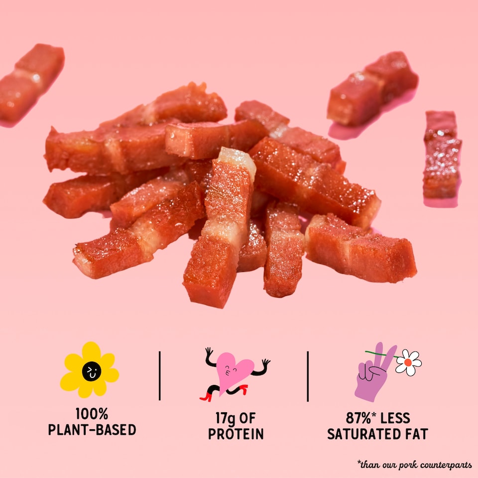 image 1 of La Vie Plant-based Smoked Bacon Lardons 150g