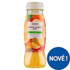 Tesco Pomerančová šťáva se zázvorem, citronem a vitaminem C 180ml