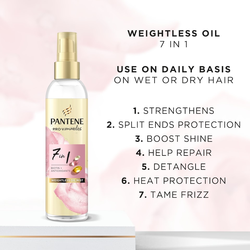 image 1 of Pantene Miracles 7in1 Weightless Hair Oil 145ml