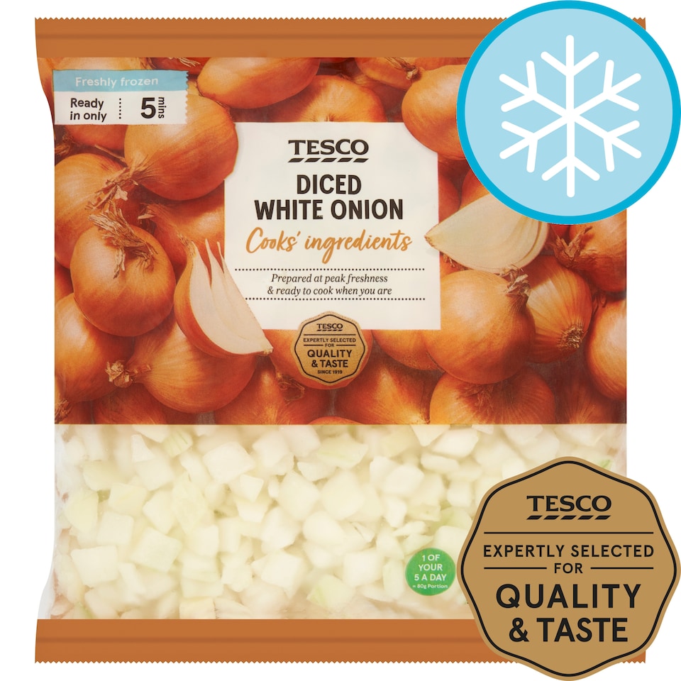 Tesco Frozen Diced Onions 500G