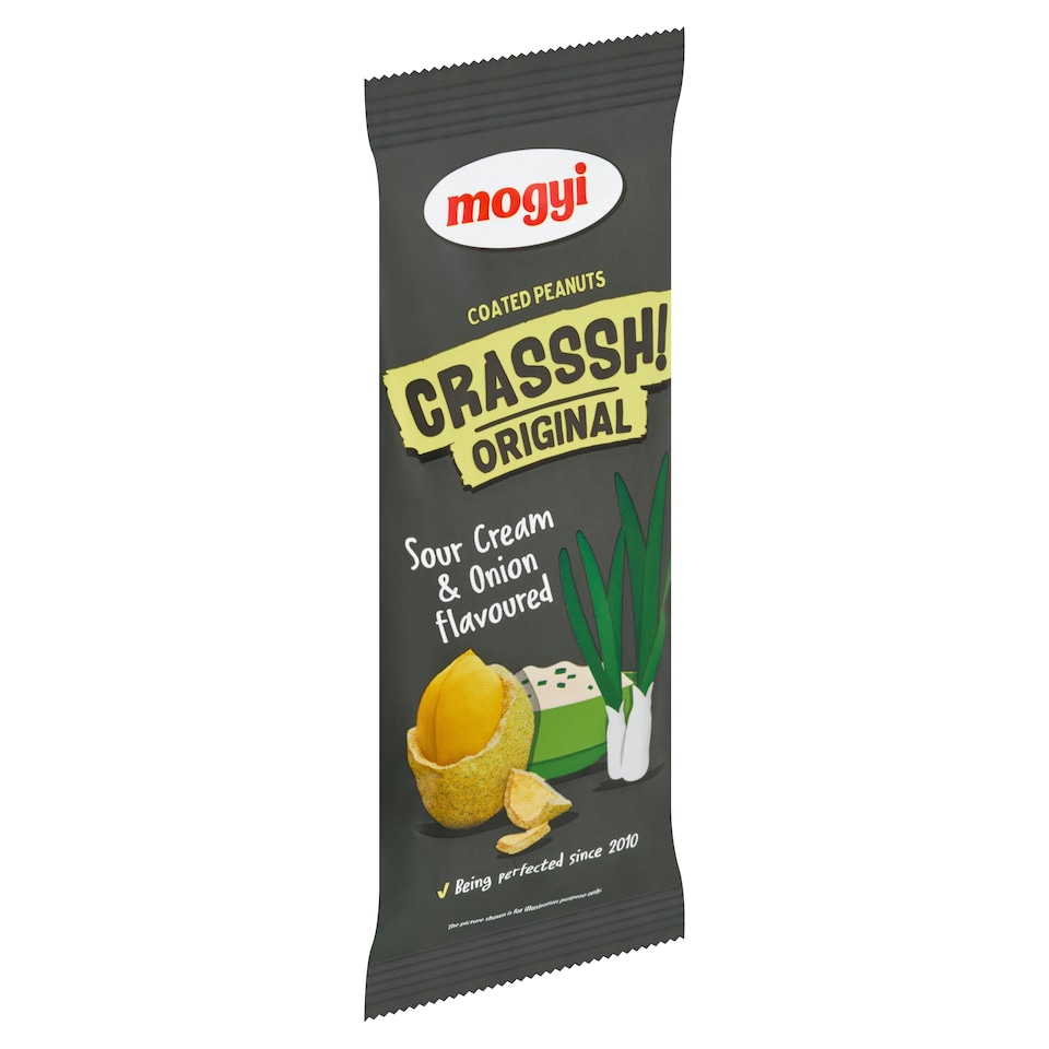 image 1 of Mogyi Crasssh! Original Roasted Peanuts with Sour-Cream and Onion Flavoured Batter 60 g
