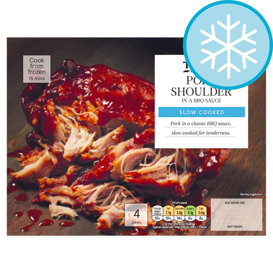 Tesco Pork Shoulder In Bbq Sauce 465G