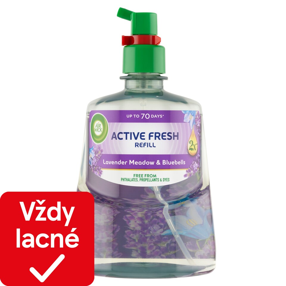 obrázok 1 z Air Wick Active Fresh Náplň do automatického difuzéra levanduľová lúka a modré kvietky 228 ml