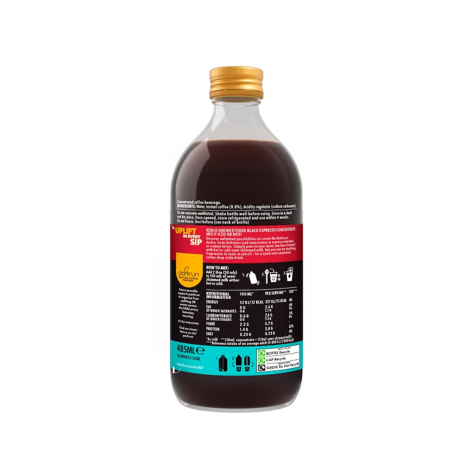 image 1 of KENCO ICED HOT ESPRESSO CONCENTRATE BLACK 485ML