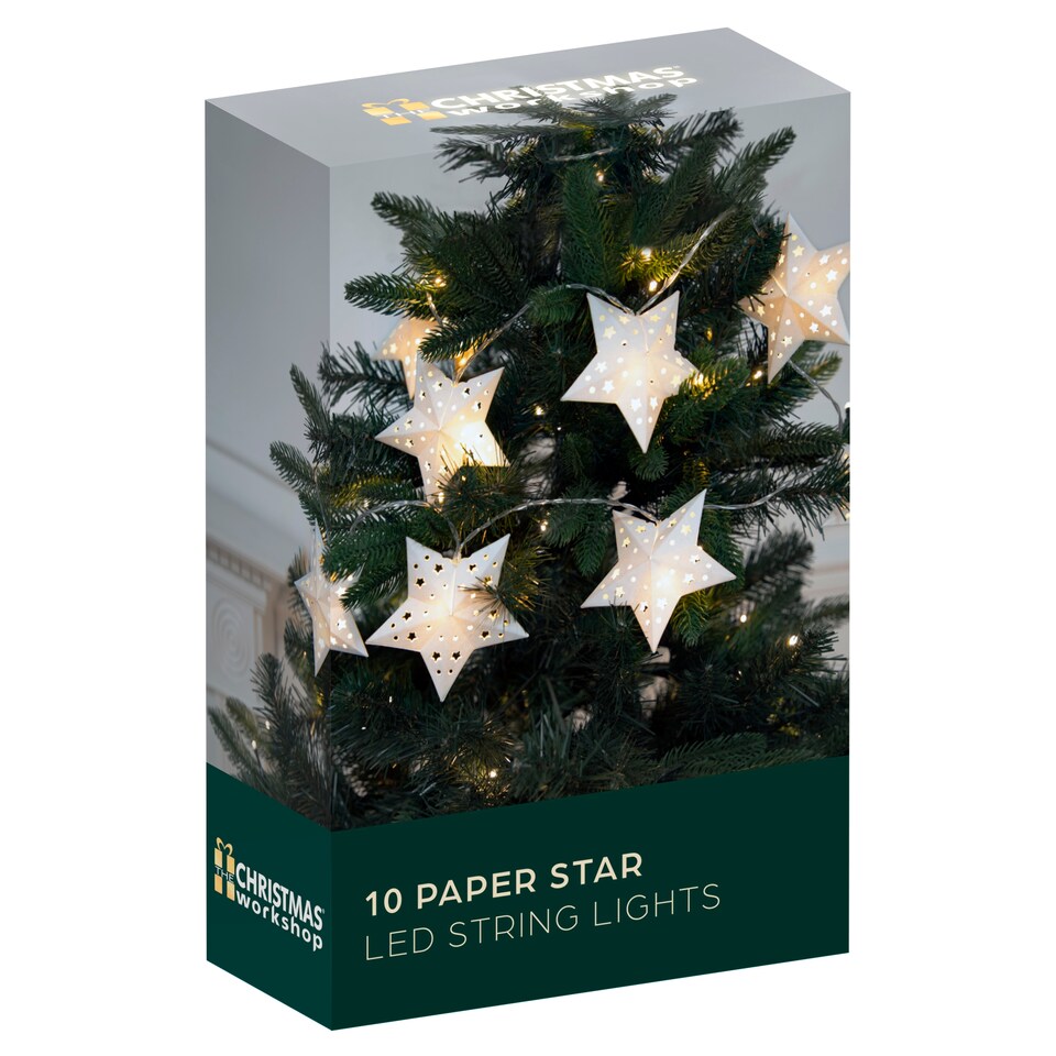 Christmas Workshop 10LED Paper Star String Light 
