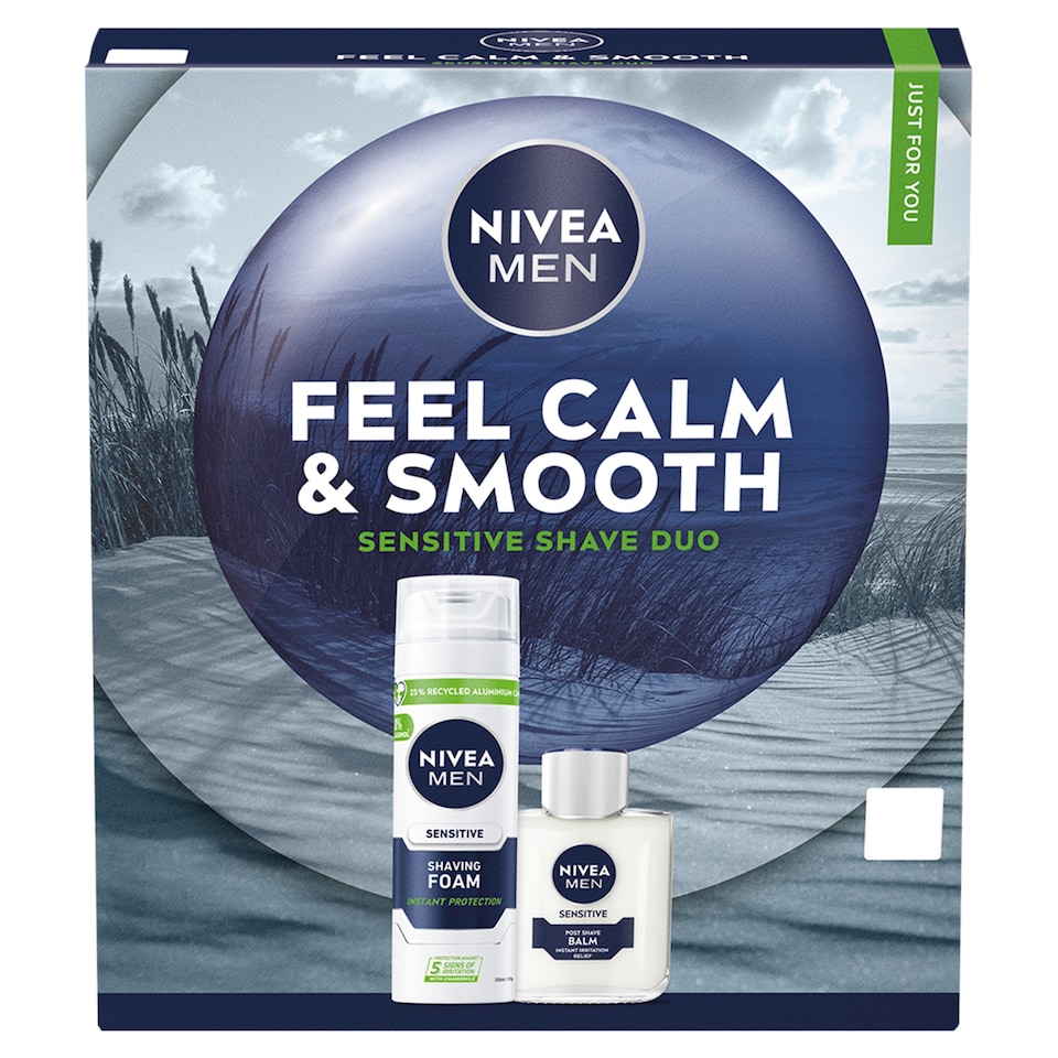 image 1 of NIVEA MEN Feel Calm and Smooth Sensitive Shave Gift Set