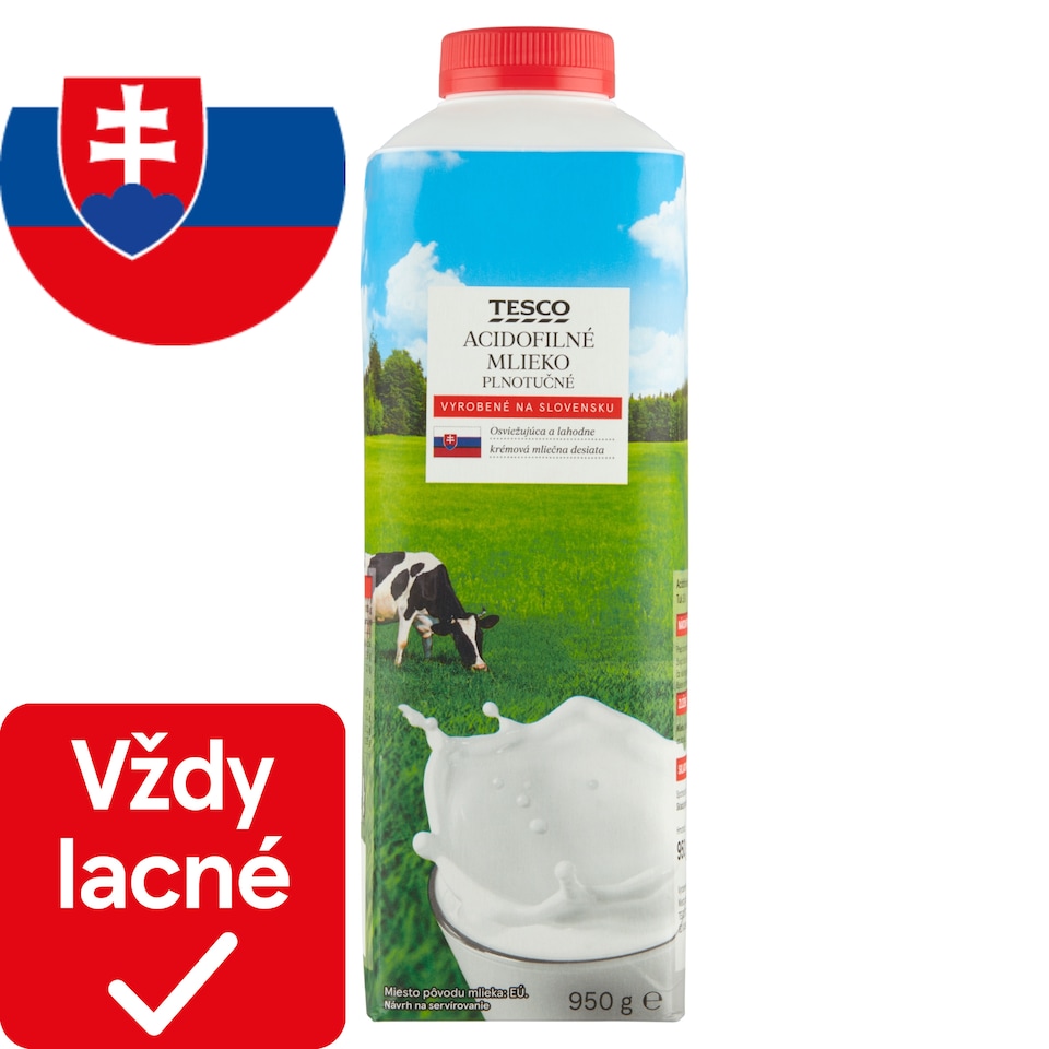 Tesco Acidofilné mlieko plnotučné 950 g