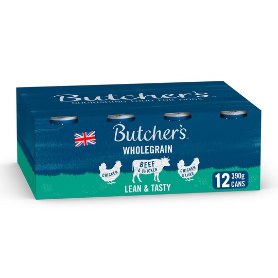 Butcher's Lean & Tasty Dog Food Tins 12X400g Tesco Groceries