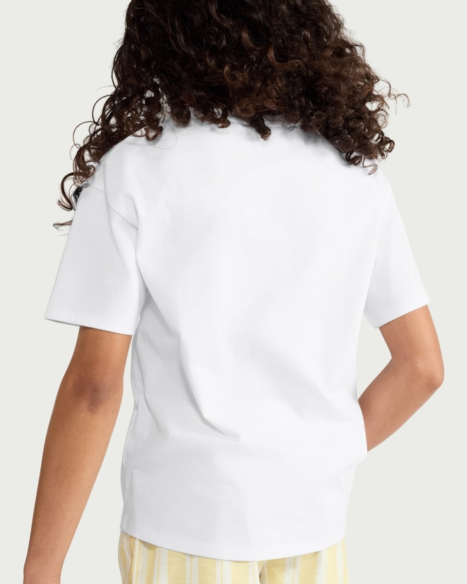 image 1 of F&F Girls Pure Cotton Pura Vida Print T-Shirt in White